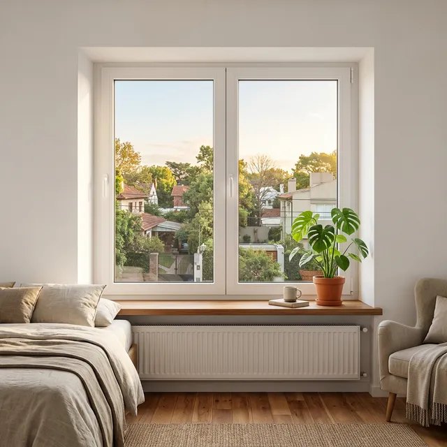 Ventana de aluminio línea Módena instalada en una vivienda de Chajarí